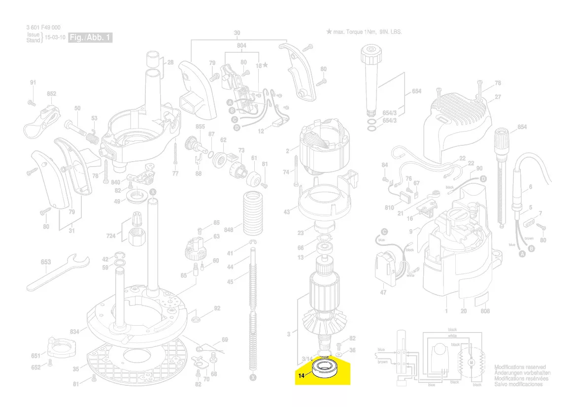 Roulement à bille réf. 3 600 900 526 Bosch